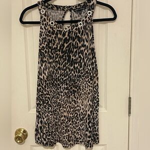 Cable & Gauge Leopard Print Sleeveless Top